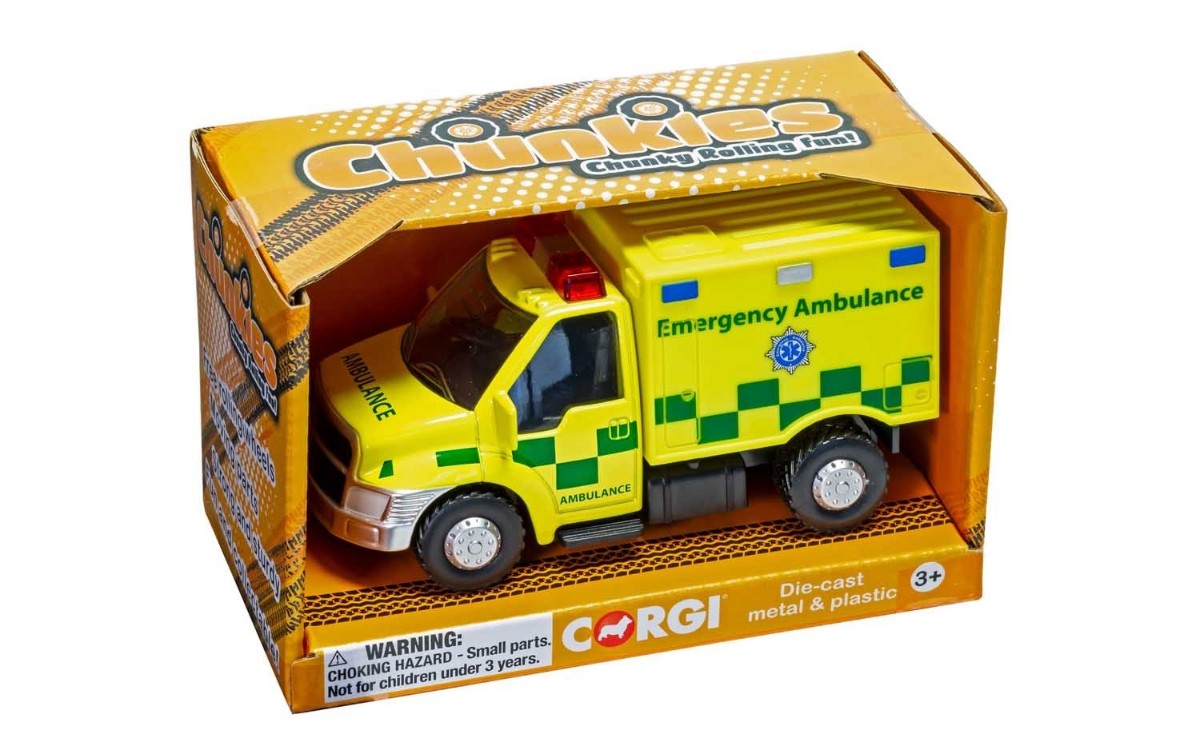 Chunkies Die Cast Vehicle Emergency Ambulance Truck Uk - ambulance uk roblox