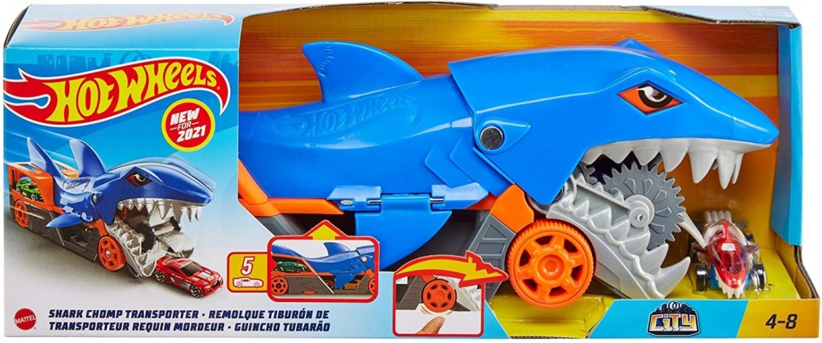 Hot Wheels Shark Chomp Transporter GVG36 ArgosyToys