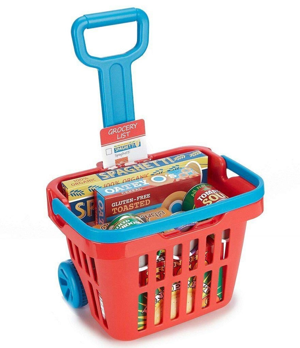 melissa & doug grocery shopping cart