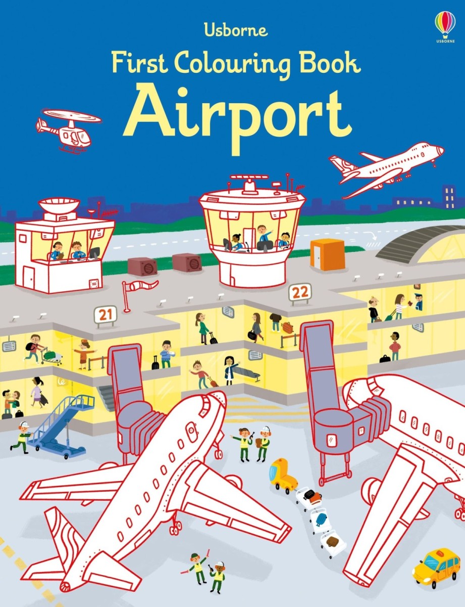 Usborne First Colouring Book Airport ArgosyToys.co.uk