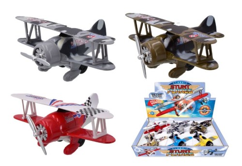 KTL Die Cast Pull Back Classic Stunt Planes Assorted One Supplied TY0117