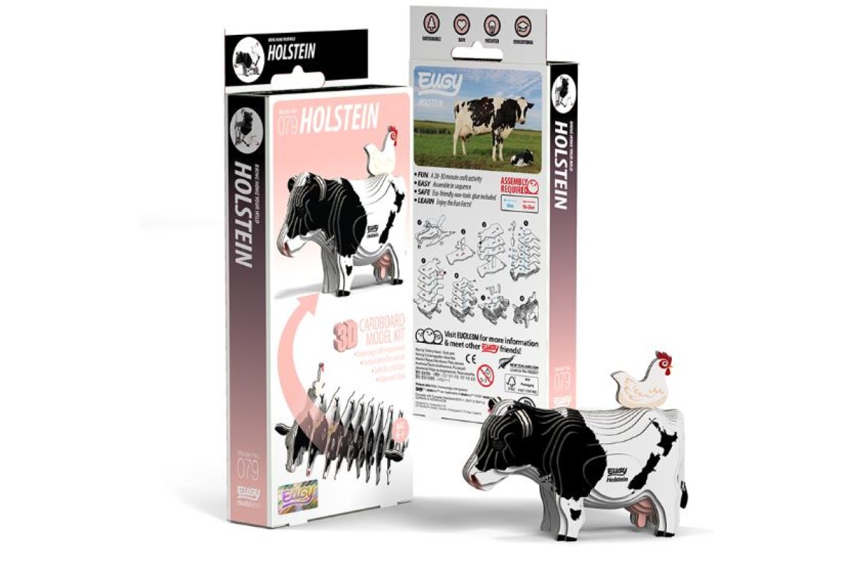 Eugy 3D Cardboard Model Kit - 079 Holstein Friesian Cow - ArgosyToys.co.uk