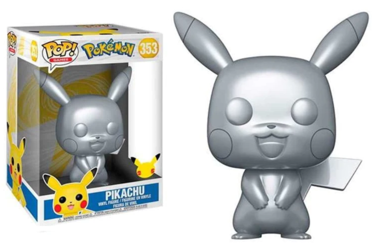 Funko Pop Pokemon 353 Silver Pikachu 10 Uk 