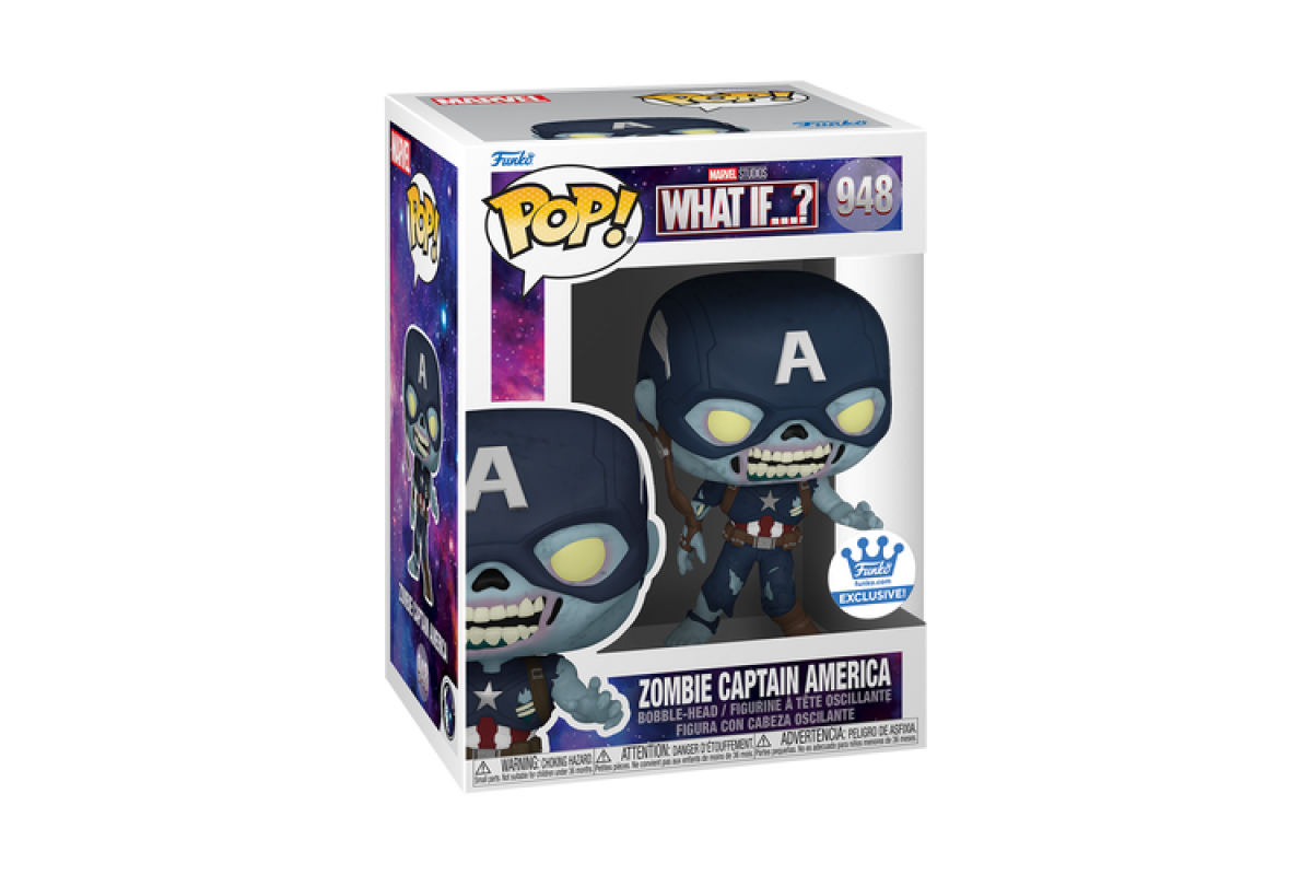 Funko Pop! Marvel What If 948 Zombie Captain America (Funko Exclusive) -  