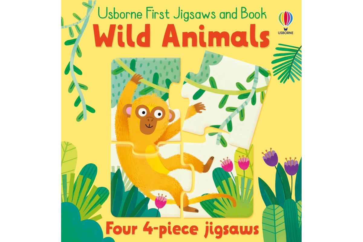 Usborne First Jigsaws And Book Wild Animals - ArgosyToys.co.uk