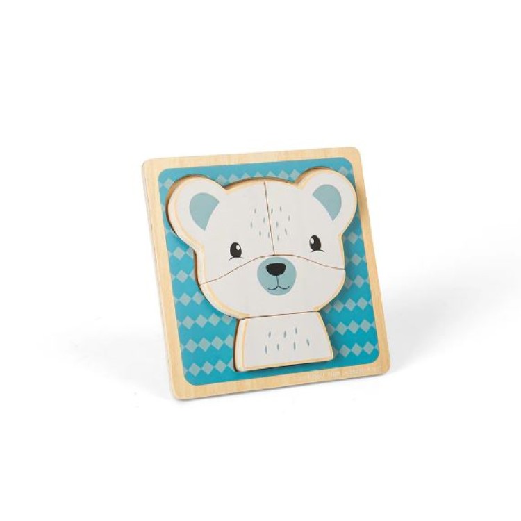 Bigjigs Chunky Wooden Puzzle - Polar Bear 36034