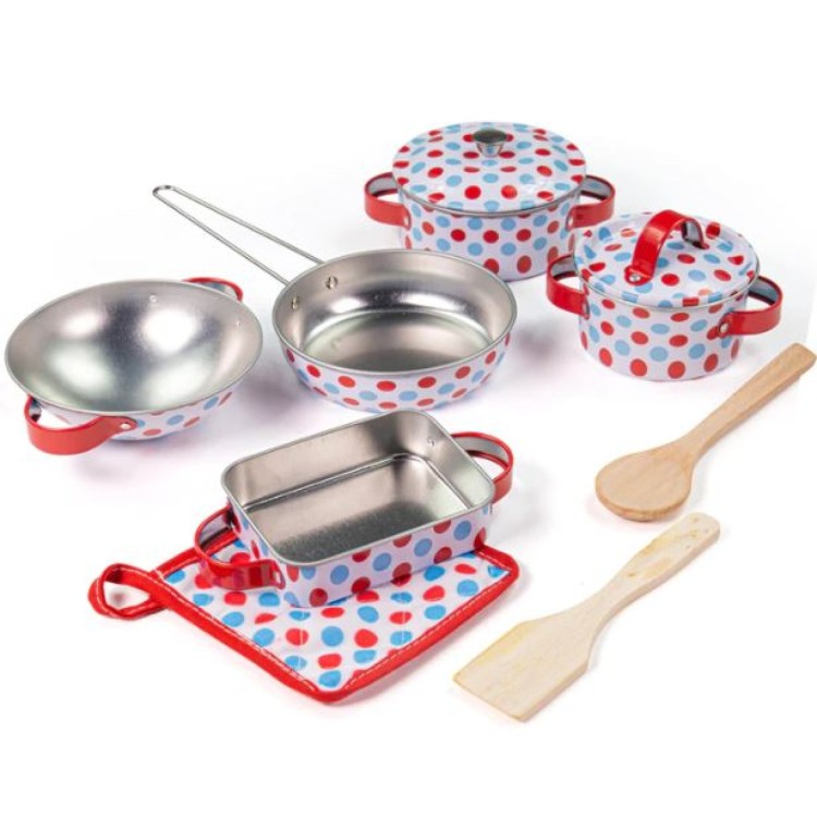Bigjigs Spotted Tin Cookware BJ631