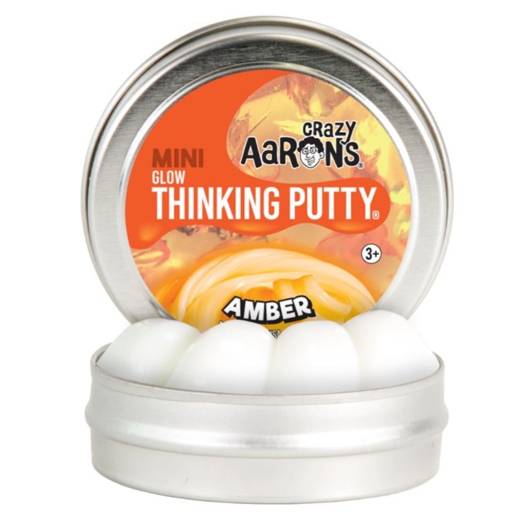 Crazy Aarons Mini Glow Thinking Putty Amber