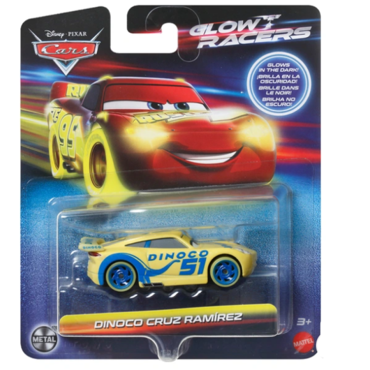 Disney Pixar Cars Glow Racers Dinoco Cruz Ramirez ArgosyToys