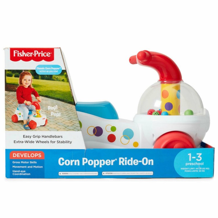 fisher price corn popper ride on featuring working corn popper