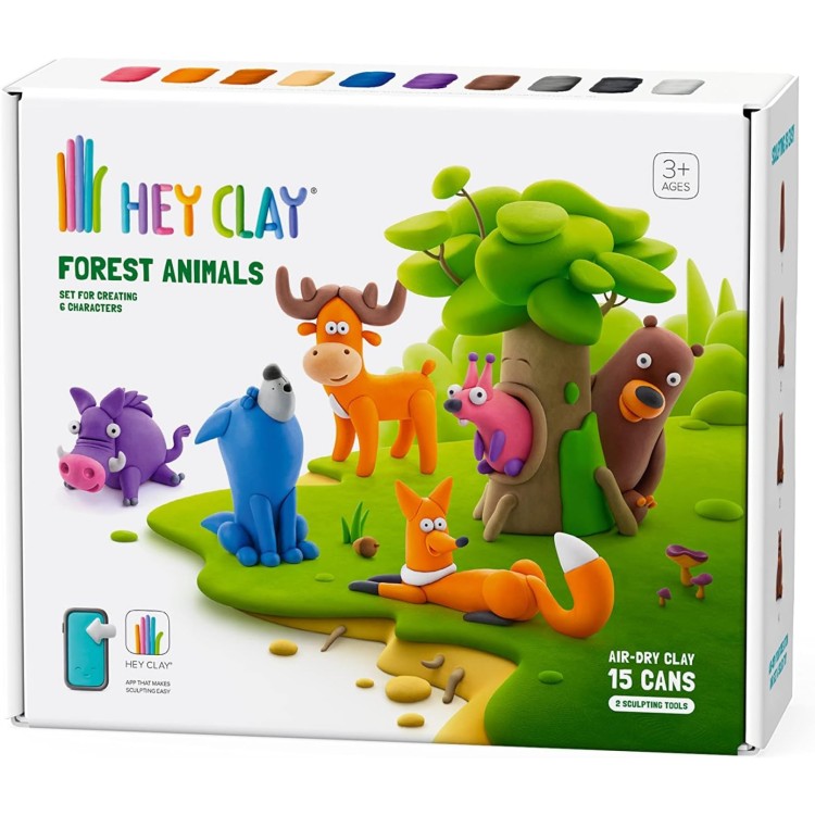 Hey Clay Forest Animals Set 15 Cans