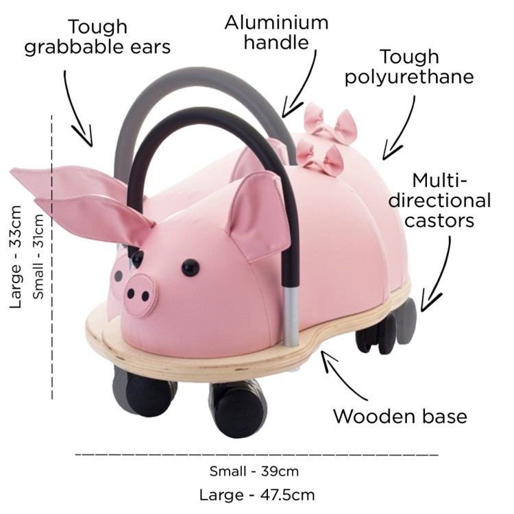 HippyChick WheelyBug Pig Small ArgosyToys