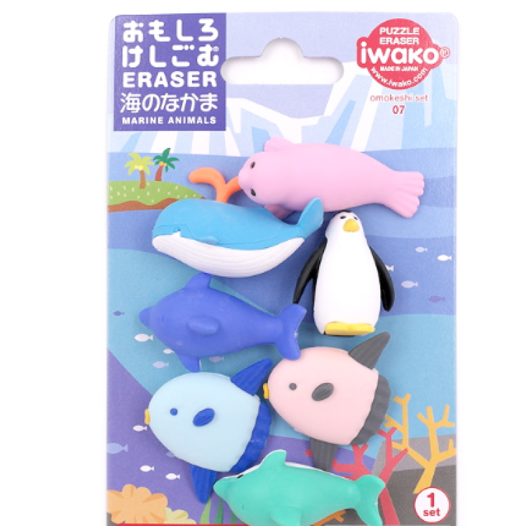 Iwako Puzzle Erasers Marine