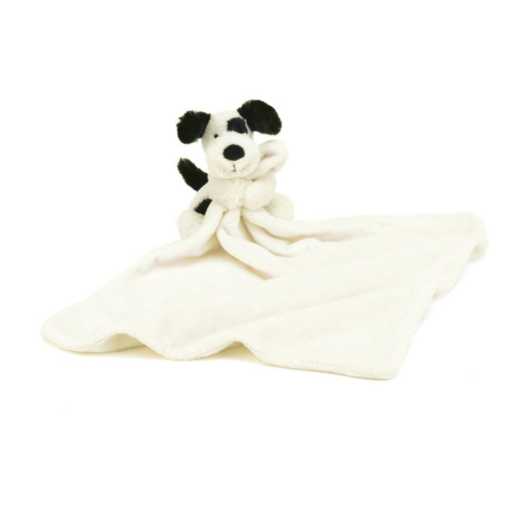 Jellycat Bashful Black And Cream Puppy Soother SOPP4BC