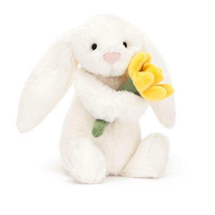 Jellycat Bashful Bunny With Daffodil BB6DF