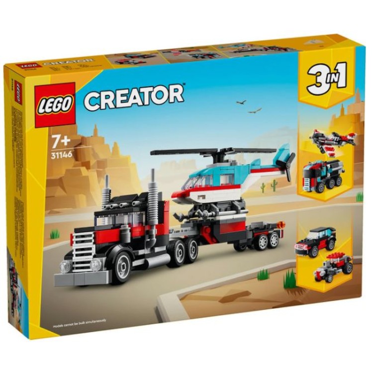 Lego 31146 Creator Flatbed Truck With Helicopter