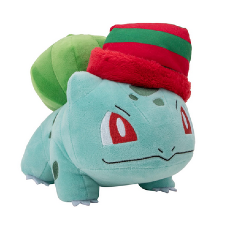 Pokemon Plush 8 Seasonal Plush Bulbasaur With Striped Hat ArgosyToys