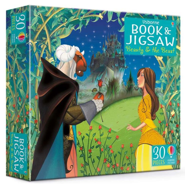 Usborne Picture Puzzle Book Jigsaw Beauty And The Beast 30pcs Argosy Toys